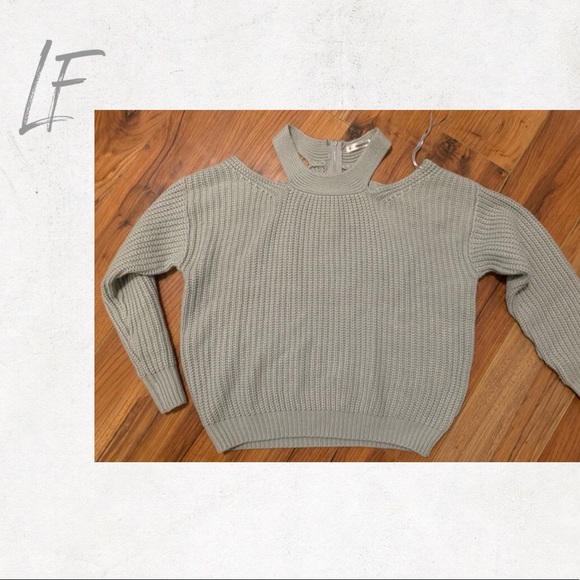 LF Off the Shoulder Grey Sweater size S - Picture 1 of 6
